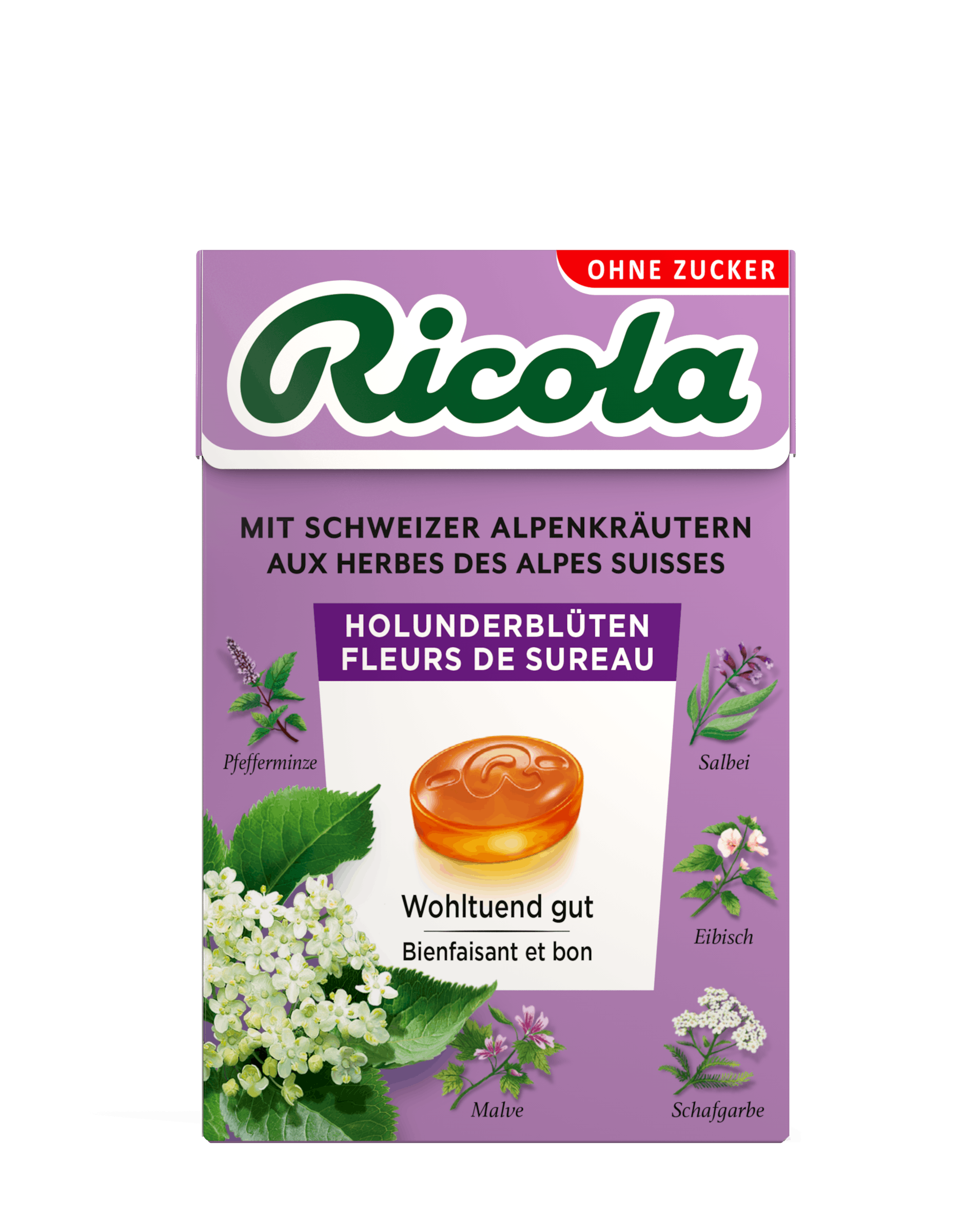 Scatola di gocce al gusto di fiori di sambuco